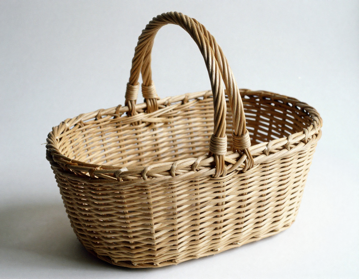 Handwoven natural fiber basket from Artisticeoshopon