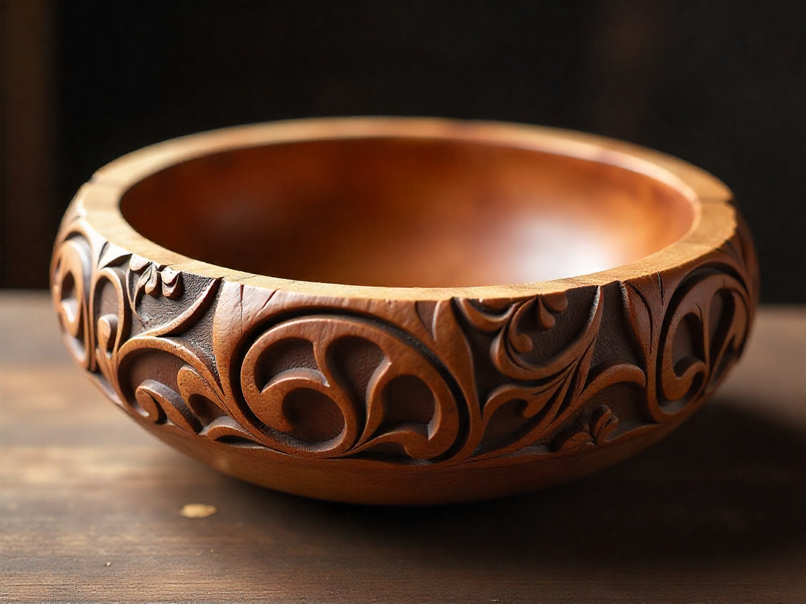 Hand-carved wooden bowl gift from Artisticeoshopon